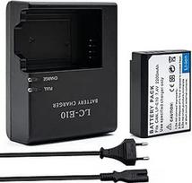 LC-E10 akumuliatoriaus įkroviklis, LP-E10 ličio jonų akumuliatoriaus įkroviklio rinkinys, 2200 mAh, EOS Rebel T7, T6, T5, T3, T100, 4000D, 3000D, 2000D, 1500D, 1300D ir kt. (Netinka T3i T5i T6i T6s T7i)