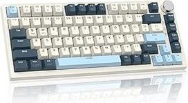 LexonElec x Attack Shark K85 Magnetinis jungiklis Mechaninė klaviatūra, greitas paleidimas, Cloud Driver, Lightsync RGB apšvietimas, QWERTY TKL 82 klavišai Laidinė tarpinė 75% Žaidimų klaviatūra su mygtukais Win/Mac mėlyna