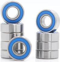 MR115RS guoliai ABEC-3 (10 vnt.) 5x11x4mm miniatiūriniai MR115-2RS guoliai Mėlynai sandarūs MR115 2RS guoliai
