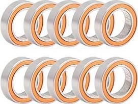 MR117-2RS guoliai ABEC-3 10 vienetų 7 x 11 x 3 mm miniatiūriniai MR117RS rutuliniai guoliai Oranžinis sandarus guolis MR117 2RS