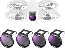 NEEWER ND filtrų rinkinys NEO dronui, 4 pakuotės ND8/ND16/ND32/ND64 neutralaus tankio filtras, dronų priedai, plonas, daugiasluoksnis optinis HD stiklas, suderinamas su DJI NEO, FL-N28