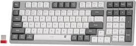 Redragon BK7114 Low-Profile Computer Tastatur, 98 Tasten Slim Office PC Scissors Mechanism Tastatur mit 2.4G BT Wireless Verbindung, taktiler leiser Tastenanschlag, farblich gemischte Tastenkappen
