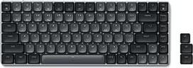 SATECHI SM1 75% "Bluetooth" klaviatūra, JAV QWERTY išdėstymas, kompaktiška belaidė klaviatūra su 84 klavišais, apšviesta ir įkraunama - skirta žaidimams ir biurams, "Mac" ir "Windows" - tamsiai pilka