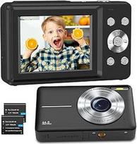 Skaitmeninis fotoaparatas FHD 1080P 44MP Vlogging Camera Digital su 2,4 colių LCD įkraunamu 16X skaitmeniniu priartinimu, nešiojamas skaitmeninis fotoaparatas paaugliams, vaikams, pradedantiesiems