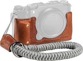 SMALLRIG X-M5 odinio pusiau dėklo rinkinys Fujifilm X-M5 + odinis pusiau dėklas, rankinis dirželis Tikros odos medžiaga Nešiojamas apsauginis, rudas, lagaminas