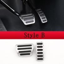 For Land Rover Defender 90 110 - Stainless steel No Drill Anti-slip Fuel Brake Steel Pads Pedals Cover Car Accessories Style A