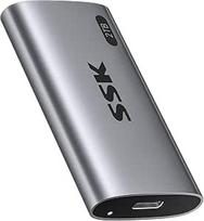 SSK išorinis SSD 2TB, USB 3.2 Gen2 nešiojamasis SSD, iki 550MB/s, išorinis kietasis diskas su USB C&A 2 in 1 kabeliu, išorinis SSD diskas iPhone 16/15/17 serijai/Android/Windows/Mac/Laptop/PC/XBOX