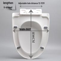 TLXT Universal Soft-Close Elongated U-Shape Toilet Seat