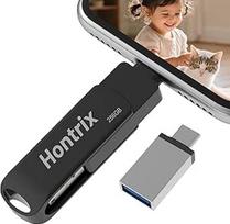 USB atmintinė 256GB, skirta telefonui, "4-in-1" atmintinė, "Photostick", didelės spartos atmintinė, telefono išorinės atminties išplėtimas, nuotraukų atmintinė, atmintinė mobiliajam telefonui/iOS/Android/Pad/Laptop/PC, juoda