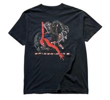 „Žmogus-voras 2“ marškinėliai, S-5XL dydžiai, juodi, 2004 m. „Marvel“ filmo reklaminiai marškinėliai, komiksų Y2K unisex marškinėliai S