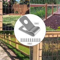 Metalinės tvoros vielos tvirtinimo detalės - 100 vnt. rinkinys Aluminum