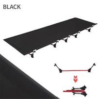 Sulankstoma vaikiška lovelė lauko žygiams su kuprine, stovyklavimui, vandeniui atsparus Oksfordo audinys Black-Fully Folded #1