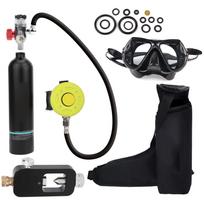 1L Nešiojamas povandeninis kvėpavimo aparatas Scuba nardymo cilindras Snorkeliavimo deguonies bakas Nardymo įrangos rinkinys Fluorescent green