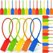 30Pcs Mixed Plastic Tamper Seals Zip Ties For Blank Security Tags Disposable Self-Locking Signage Trailer Truck Seal Tie 25Cm