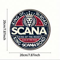 SCANIA Kelių Karalius 8x8 Sunkvežimis Apvalus Aliuminio Metalo Ženklas Dovana Vyrui Garažas Kavinė Baras Sienų Dekoras įvairiaspalvis