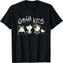 South Park Cartoon Series Goth Kids Character Lineup Cartoon T-Shirt S įvairiaspalvis