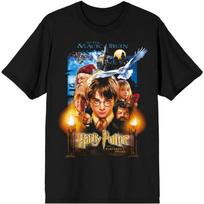 Harry Potter Sorcerer's Stone Film Cover Black T-Shirt S įvairiaspalvis