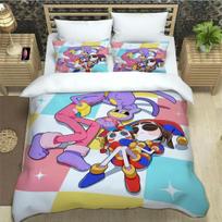 Anime Nuostabus Skaitmeninis Cirko Antklodės Užvalkalų Rinkinys 3D Spausdinimas Skaitmeninio Cirko Lovos Rinkiniai Berniukams Mergaitėms Viengulio Karalienės Karaliaus Dydžio EU Single(135*200cm)3pcs
