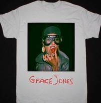 Nauji Grace Jones trumpomis rankovėmis balti visų dydžių unisex marškinėliai Unisex marškinėliai S