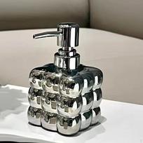 300 ml muilo dozatorius, losjono skysčio indas, dekoracijos, tuščias buteliukas su pompa, keramika Argent black