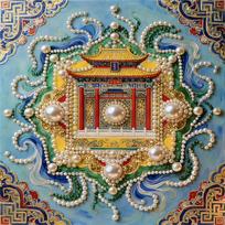 Crystal Pearl Painting 5D DIY Frame Decoration Painting Temple Home Wall Decoration Transparent Pearl Gemstone Painting Picture Art Crafts 35x45cm