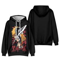 Anime BLEACH Vyriški Moteriški Gobtuviniai Megztiniai Rudens Laisvalaikio Megztiniai su Gobtuvu Mados Hip Hop Megztinis Drabužiai XS