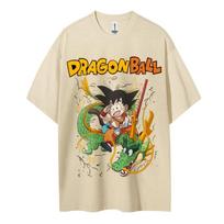 Dragon Ball Son Goku Medvilniniai Unisex apvalios apykaklės Anime marškinėliai Patogūs trumpomis rankovėmis Sportiniai ir laisvalaikio vyriški ir moteriški viršutiniai drabužiai 110