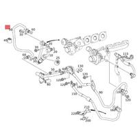 A03Z-Automobilio variklio turbokompresoriaus radiatoriaus vandens žarna 2782000851 A2782000851 Mercedes-Benz CLS/S /E klasėms ML M278 varikliui kaip parodyta spalva