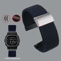 ONEAukšto elastingumo nailoninė laikrodžio apyrankė Casio DW5600 GW-5000 GW-M5610 GA2100 GA-2100 DW-5600 GM2100 laikrodžiams Mados audinio laikrodžio dirželis ApyrankėMN 16mm juoda
