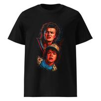 Stranger Things Steve & Dustin Marškinėliai | Hawkins Duo Siaubo Sci-Fi Gerbėjų Marškinėliai L