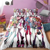 3D Spausdinta Monster High Patalynės Kolekcija Antklodės Užvalkalas Miegamojo Antklodės Užvalkalai Viengulis Twin King Dydžio Antklodės Užvalkalas Namų Tekstilė 23 Vnt. 135X200cm-2pcs