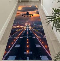 Neoninis kilimas-takas Vaikų lėktuvo žaidimų kilimėlis Oro uosto miegamojo koridoriaus balkono dekoras Kilimai 40X120CM