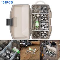 101Pcs Carp Fishing Tackle Kit -Including Hooks Sinkers Bells Carp Fishing Equipment Kit Carp Fishing Rigs for Bass Trout Salmon spain