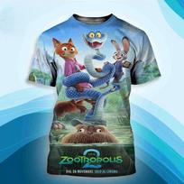 2025 m. Naujas tarptautinis plakatas filmui „Zootopia 2“ 3D spausdinti marškinėliai Gerbėjams Nick Wilde Vaikams Suaugusiems Gerbėjų Kostiumas Marškinėliai Viršūnės Drabužiai L