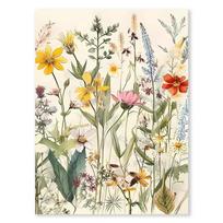 Šiuolaikinės laukinės gėlės Lapai Botaninė gamta Plakatai Akvarelė Drobės tapyba Svetainės Miegamojo Sienos meno paveikslai Namų dekoras 20X30cm beige