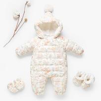 Kūdikio žiemos kombinezonas: Unisex storas kombinezonas naujagimiams 66cm (0-6 months)