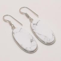 Natural Howlite Jasper Gemstone Handmade 925 Sterling Silver Earring 1.85  AE-11494