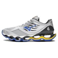 Mizuno Amortizuojantys Neslystantys Dėvėjimui Atsparūs Kvėpuojantys Palaikantys Balansuojantys Žemi Kasdieniai Bėgimo Bateliai Unisex Pilki Mėlyni Sportbačiai J1GC244907 41