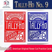 Original Tally-Ho No.9 Playing Cards - Fan Back & Circle Back Designs for Magic & Flourishes Fan Back Blue