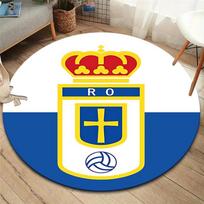 Real Madrid CF Apvalus kilimas, Kilimas svetainei, miegamajam, sofai, žaidimų kambariui dekoruoti, Neslystantis grindų kilimėlis 80cmx80cm