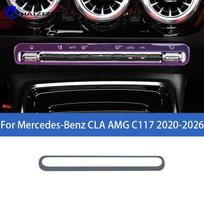 For Mercedes-Benz CLA AMG C117 -2026 Car interior center console protective sticker interior decorative strip TPU protective Right-hand drive blue