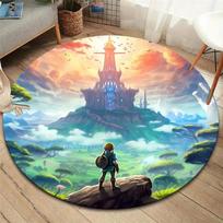 zelda Round Area Rug,Carpet Rug for Living Room Bedroom Sofa Playroom Decor,Non-slip Floor Mat 80cmx80cm