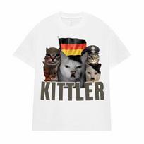 Kittler Juokingas Katės Gyvūno Memas Marškinėliai Dovana Vyrams Moterims Madingi Laisvalaikio Humoro Stiliaus Marškinėliai Aukštos Kokybės Apvalia Kaklo Medvilniniai Marškinėliai S
