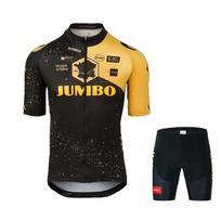 Dviračių apranga 2026 Vyriškas Jumbo Pro Team trumpomis rankovėmis dviračių marškinėlių rinkinys Mtb dviračio uniforma Maillot dviratis Ropa Ciclismo Hombre S