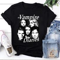 Vampyrų Dienoraščiai , Marškinėliai su Vampyrais , Marškinėliai su Fikciniu Veikėju Unisex T-Shirt S gray
