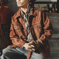 Men's 2025 Autumn American Retro Denim Jacket - Trendy, Loose, Cool & Stylish Workwear M fits 50-60 kg