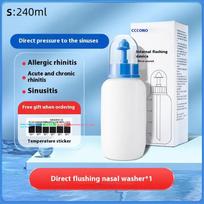 240/250ml Nosies plovimo valiklis Nosies irigatorius Skalavimo buteliukas Nosies apsauga Vengti alerginio rinito Sinusito Suaugęs Vaikas Neti puodas