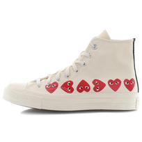 Converse 1970-ųjų Des Garçons Play Raudona Širdelė Raišteliai Aukšti Espadrilės Unisex Baltos 35