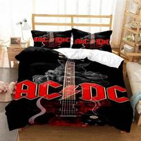 3D Spausdintas AC/DC Roko Grupės Patalynės Komplektas Berniukams Mergaitėms Dvigulė Karalienės Dydžio Antklodės Užvalkalas Pagalvės Užvalkalas Lovai Vaikams Suaugusiems Madingas Namų Tekstilė 70x133cm 3pcs