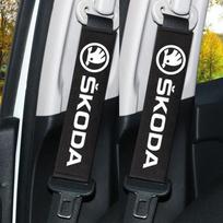 Automobilio galvos atramos kaklo pagalvėlė saugos diržo pečių pagalvėlė „Skoda Octavia Fabia Rapid Kodiaq Kamiq Scala Superb VisionS Yeti Karoq Enyaq“ 2pcs belt pad